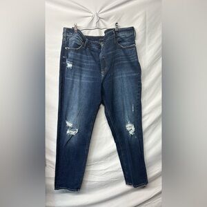 Women's Plus Size 24 x 27” Silver Suki Skinny Distressed Blue Jeans
